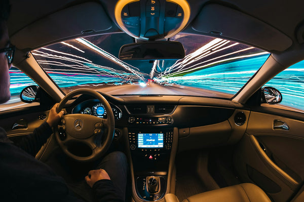 REDTIGER F7NP 4K front and rear dash cam on the dashboard